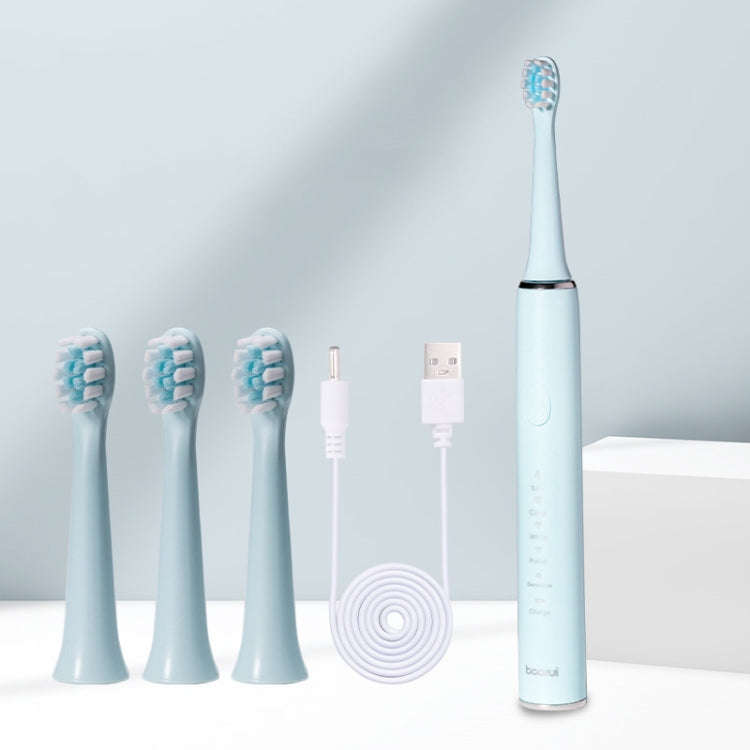 Boorui BR-Z5 USB Fast Charge Soft Toothbrush 5 Gear Sonic Electric Toothbrush(Sky Blue)