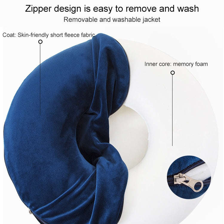 Anti-Decubitus Cushion Memory Foam Circle Chair Cushion(Navy)