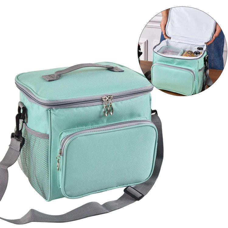 Portable Ice Pack Oxford Cloth Portable Slung Lunch Box Insulated Lunch Bag, Color:Blue