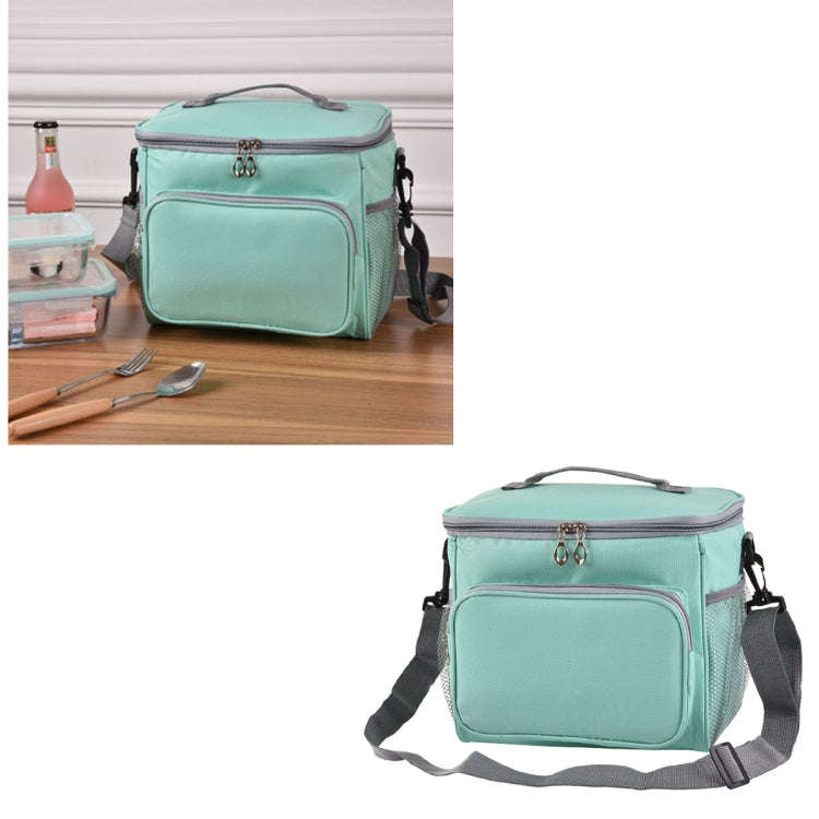 Portable Ice Pack Oxford Cloth Portable Slung Lunch Box Insulated Lunch Bag, Color:Blue