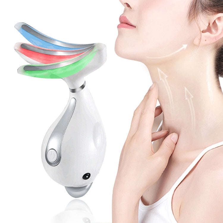 Electric Dolphin Neck Massager Wrinkle Removal Handheld Vibration Neck Face Massage Beauty Instru...