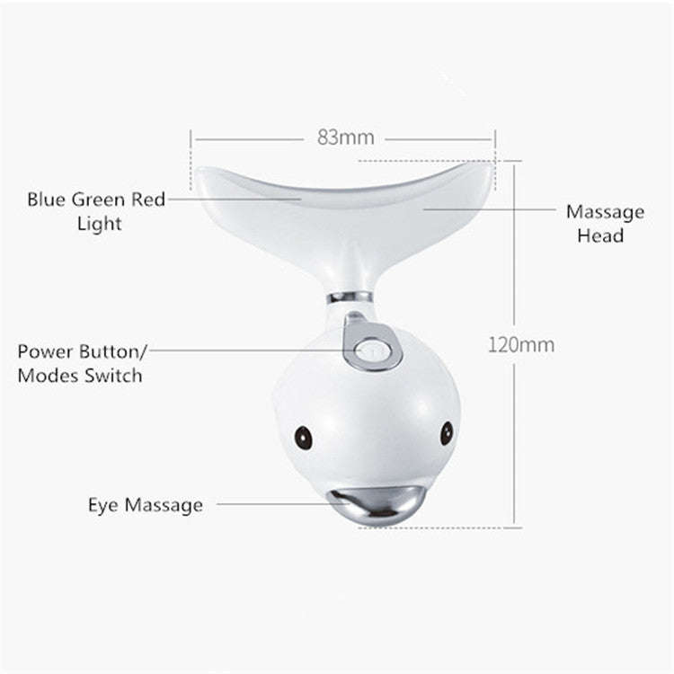 Electric Dolphin Neck Massager Wrinkle Removal Handheld Vibration Neck Face Massage Beauty Instru...