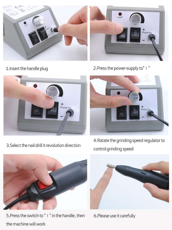 Professional Electric Nail Drill Manicure Machine Pedicure Nail Art Equipment Electronic Nail Fil...