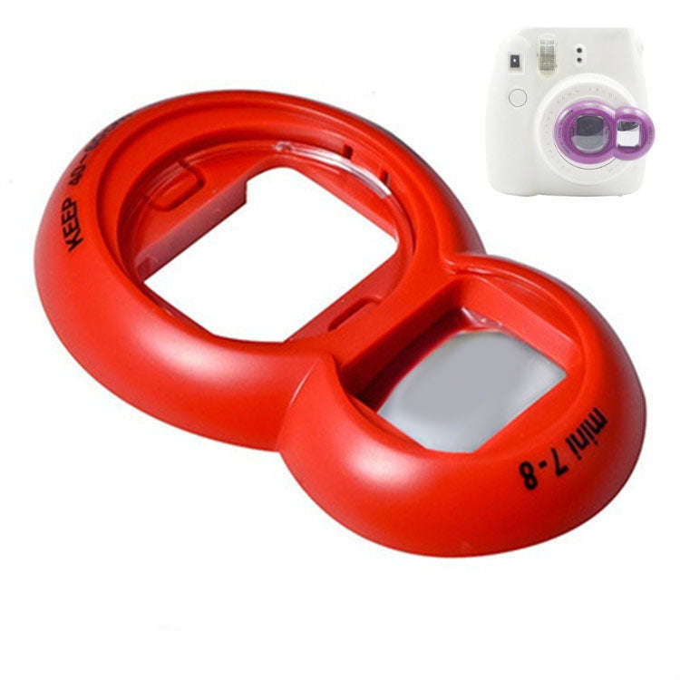 2PCS Selfie Mirror for Polaroid Mini7s / Mini8(Red)