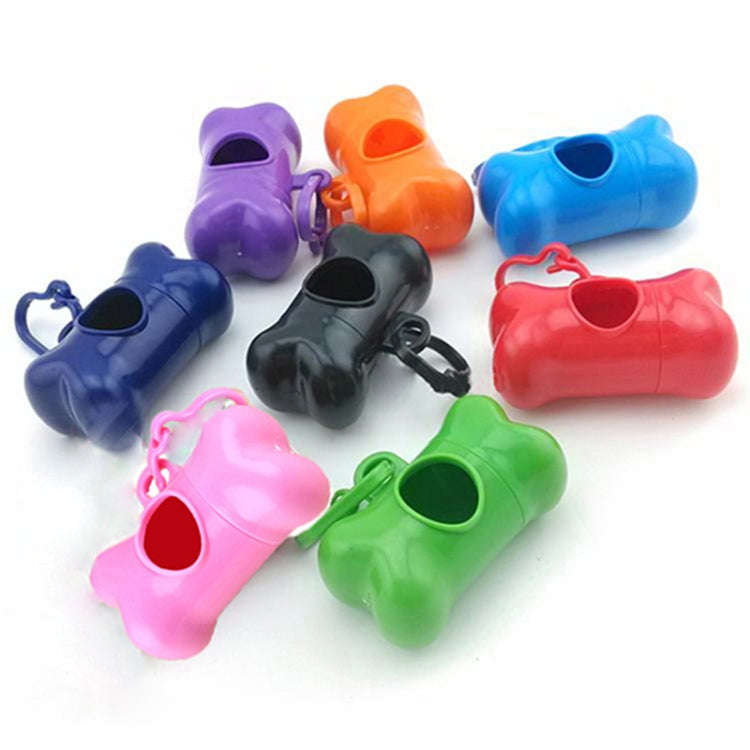 Dog Poop Dispenser Dog Poop Bag Bone Dispenser Case Pet Waste Bags(Blue)