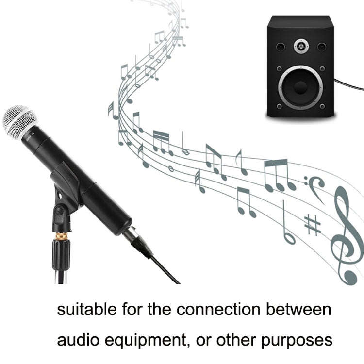 6.35mm Caron Male To XLR 2pin Balance Microphone Audio Cable Mixer Line, Size:1m