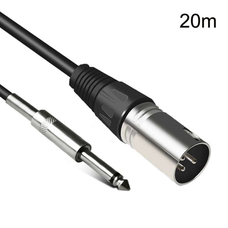 6.35mm Caron Male To XLR 2pin Balance Microphone Audio Cable Mixer Line, Size:20m