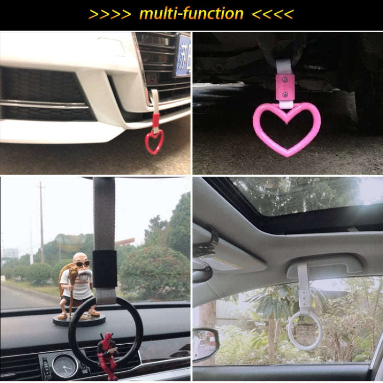 JDM Car Static Belt Decorative Warning Hanging Ring Rear Bumper Warning Ring Car Safety Hand Ring...