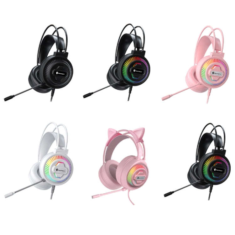 PANTSAN PSH-400 USB Computer Head-Mounted Luminous RGB Wired Headset, Specification:3.5mm Single ...