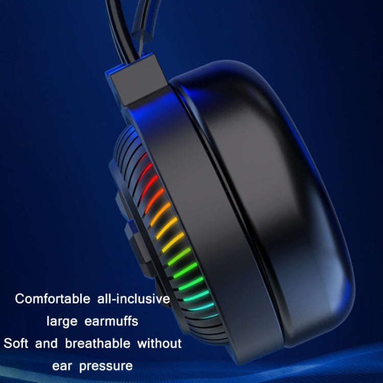PANTSAN PSH-400 USB Computer Head-Mounted Luminous RGB Wired Headset, Specification:3.5mm Pink+Ca...