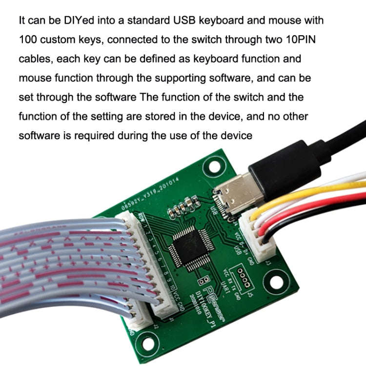 Pcsensor 100-Key Touch Switch Module Custom Keyboard And Mouse Test Development Board, Style:PCB