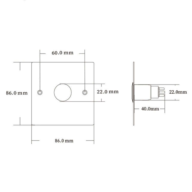 S88622L Metal Stainless Steel Panel with Waterproof Access Control Switch