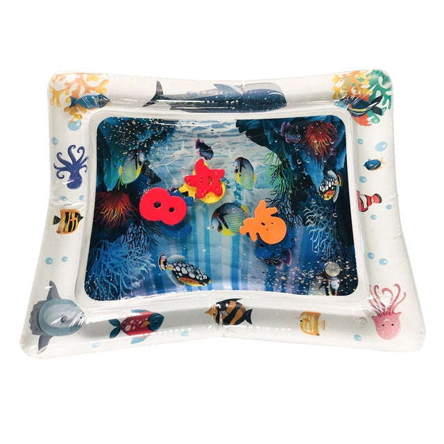 Baby Inflatable Aquarium Water Playing Cushion Prostrate Pad Toy Mat White 60*50cm