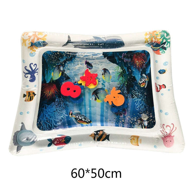 Baby Inflatable Aquarium Water Playing Cushion Prostrate Pad Toy Mat White 60*50cm