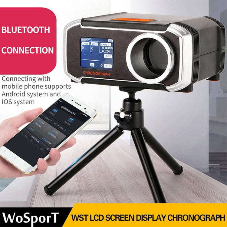 WoSporT LCD Screen Display Chronograph Speed Tester, APP Bluetooth Synchronization Eight Language...
