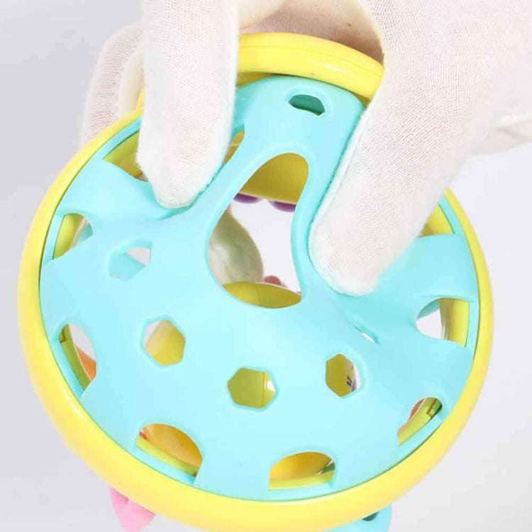 Soft Rubber Cartoon Bee Hand Knocking Rattle Dumbbell Early Educational Toy for Kid Hand Bell Bab...