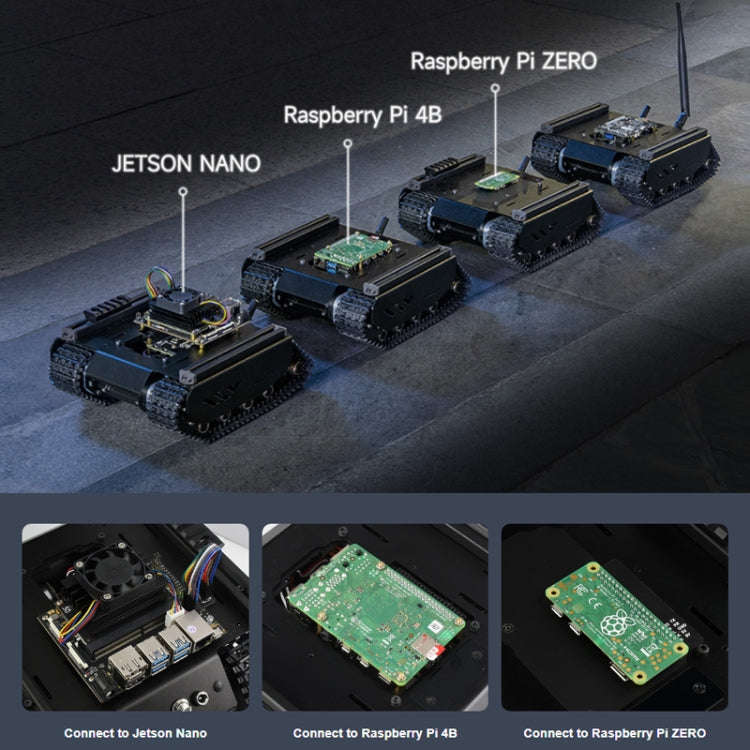 Waveshare 24019 Flexible And Expandable Off-Road Tracked UGV, Multiple Hosts Support, With Extern...