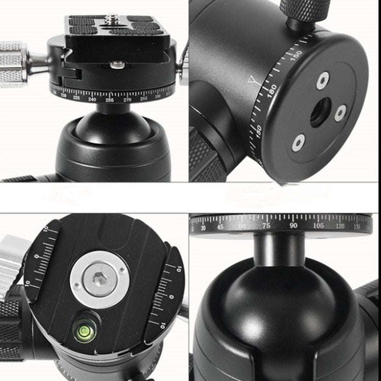 BEXIN 720 Degree Rotation Panoramic Aluminum Alloy Tripod Ball Head with Quick Release Plate