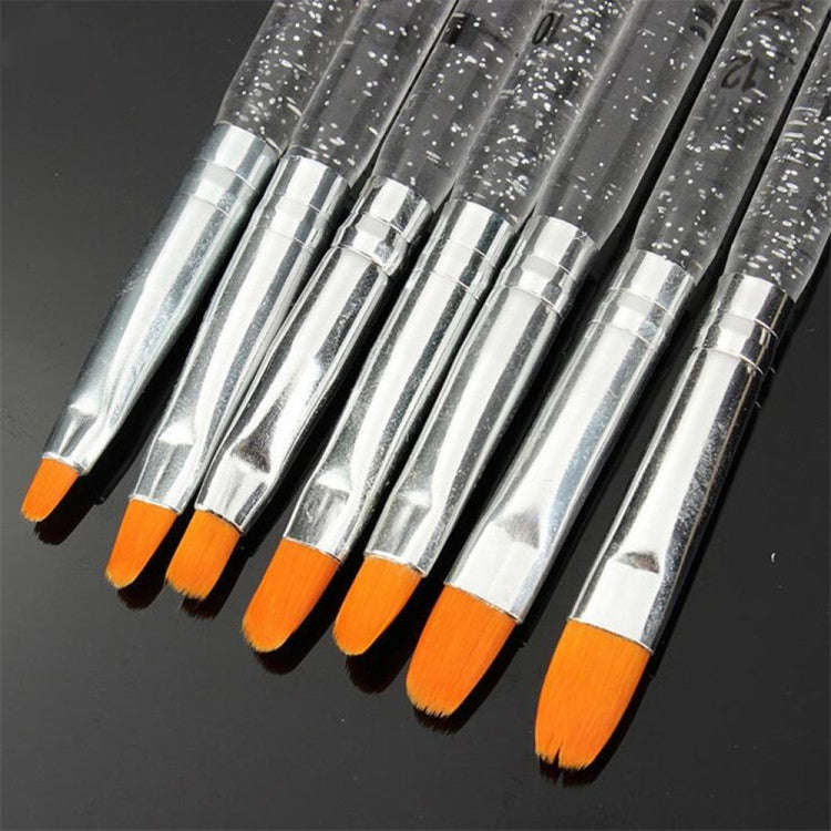 7pcs /Set UV Gel Acrylic Crystal Design Builder Painting Nail Art Brush Pen Tool Set Crystal Pain...