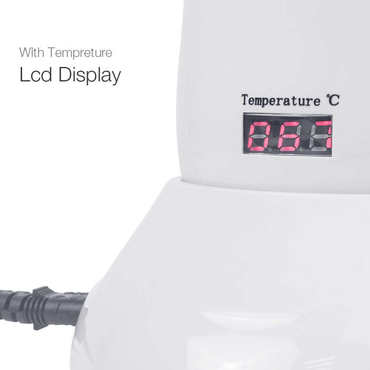 Portable Manual Thermostat Wax Machine Hair Removal Wax Bean Heater, EU Plug(White)