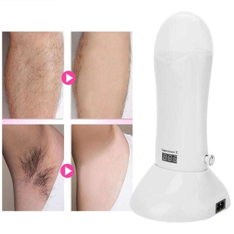 Portable Manual Thermostat Wax Machine Hair Removal Wax Bean Heater, EU Plug(Pink)