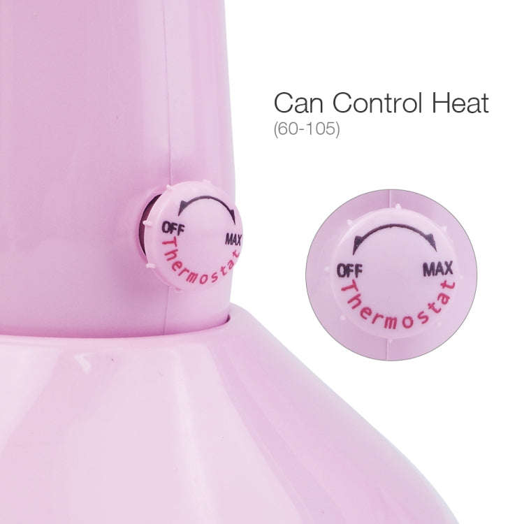 Portable Manual Thermostat Wax Machine Hair Removal Wax Bean Heater, EU Plug(Pink)