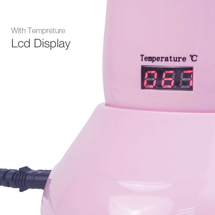 Portable Manual Thermostat Wax Machine Hair Removal Wax Bean Heater, EU Plug(Pink)