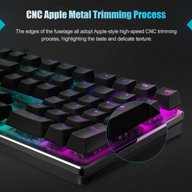 Rapoo V700RGB 104 Keys USB Wired Game Computer without Punching Mechanical Keyboard(Tea Shaft)