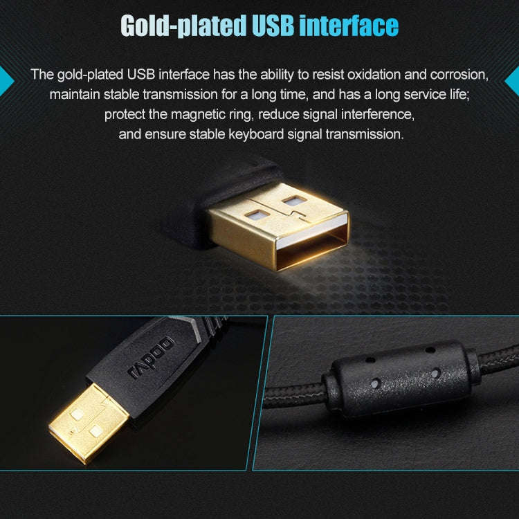 Rapoo V700RGB 104 Keys USB Wired Game Computer without Punching Mechanical Keyboard(Tea Shaft)