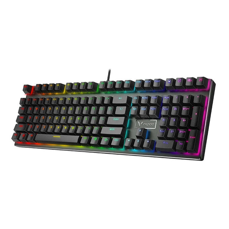Rapoo V700RGB 104 Keys USB Wired Game Computer without Punching Mechanical Keyboard(Tea Shaft)