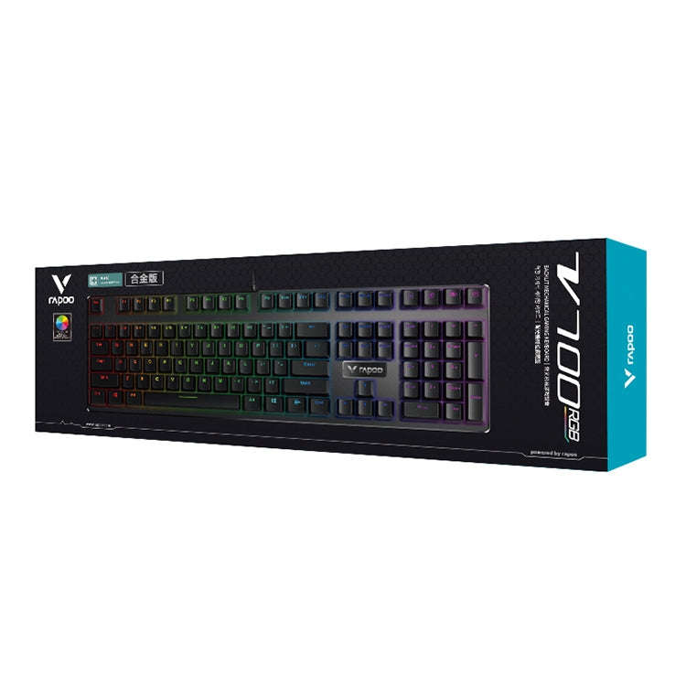 Rapoo V700RGB 104 Keys USB Wired Game Computer without Punching Mechanical Keyboard(Tea Shaft)
