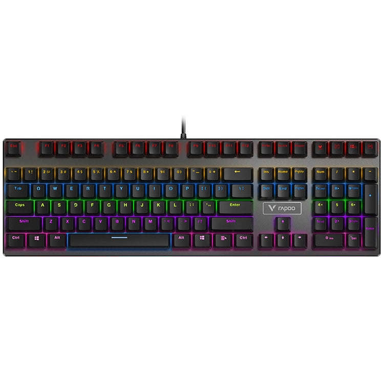 Rapoo V700S 104 Keys Mixed Color Backlight USB Wired Game Computer Without Punching Mechanical Ke...