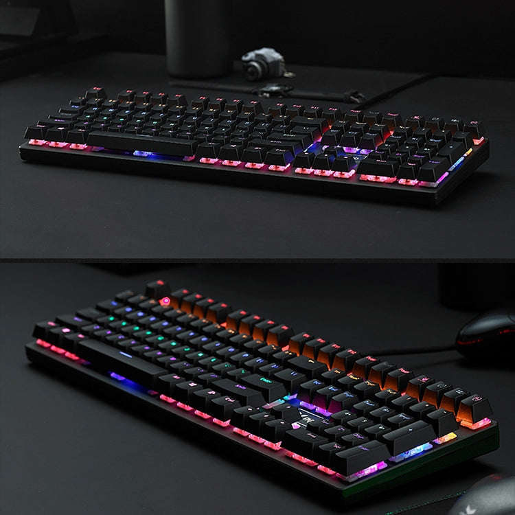 Rapoo V700S 104 Keys Mixed Color Backlight USB Wired Game Computer Without Punching Mechanical Ke...