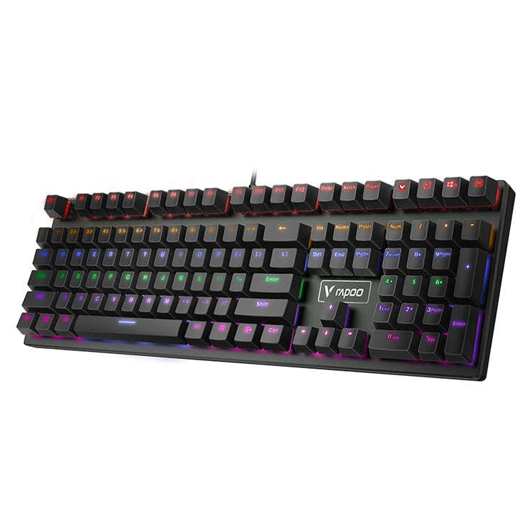 Rapoo V700S 104 Keys Mixed Color Backlight USB Wired Game Computer Without Punching Mechanical Ke...