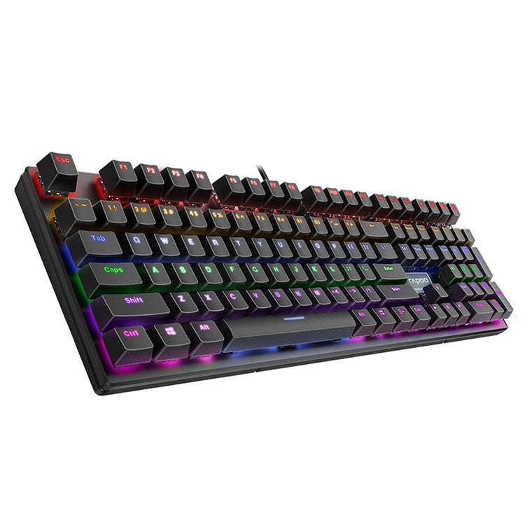 Rapoo V700S 104 Keys Mixed Color Backlight USB Wired Game Computer Without Punching Mechanical Ke...
