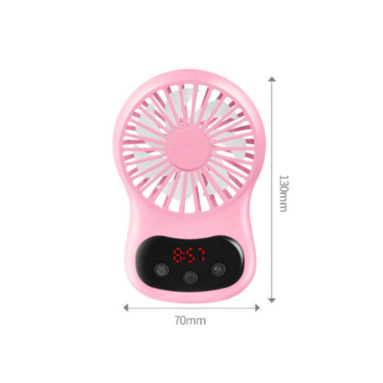 Multifunctional Clock Small Fan Creative Desktop Mini USB Fan(White)