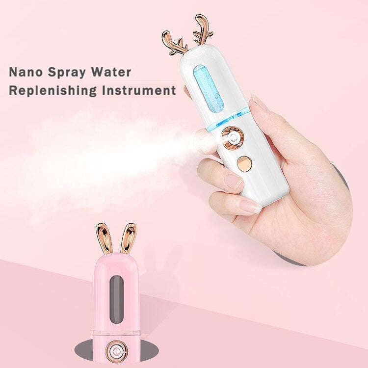 Facial Steamer Nano Spray Water Replenishing Instrument Portable Cold Spray Machine Charging Beau...