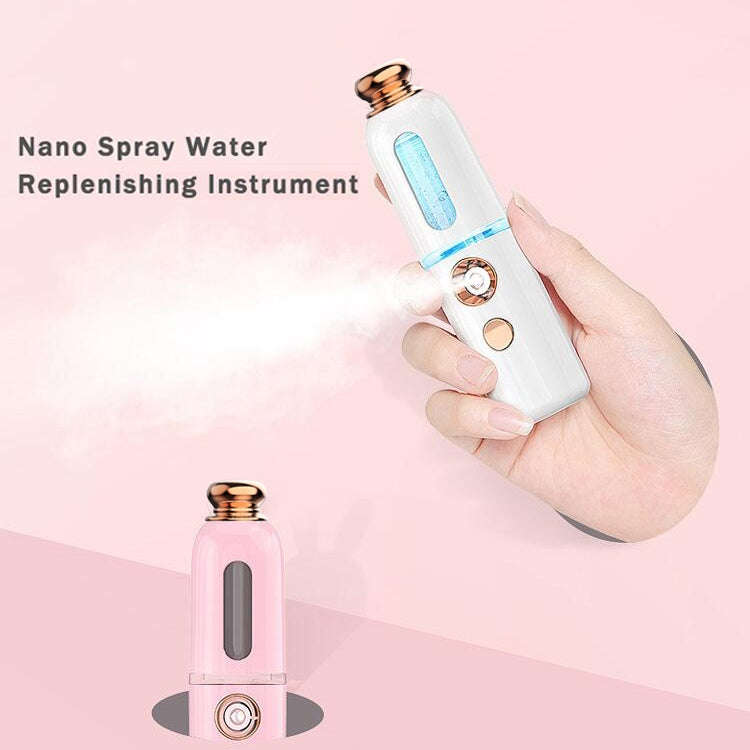Facial Steamer Nano Spray Water Replenishing Instrument Portable Cold Spray Machine Charging Beau...