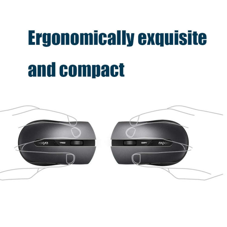 Rapoo 7200M 1600 DPI 6 Buttons 2.4GHz Wireless Bluetooth 4.0 Multi-modes Mouse Notebook Office Mu...