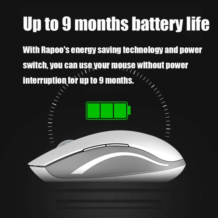 Rapoo 7200M 1600 DPI 6 Buttons 2.4GHz Wireless Bluetooth 4.0 Multi-modes Mouse Notebook Office Mu...