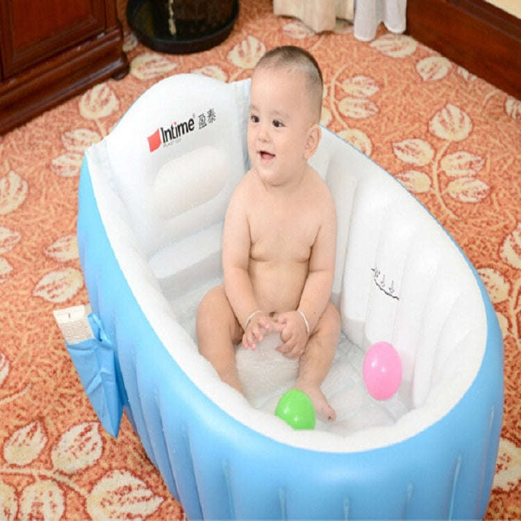 Baby Bath Tub Kids Bathtub Portable Inflatable Cartoon Thickening Washbowl Newborns Keep Warm Swi...