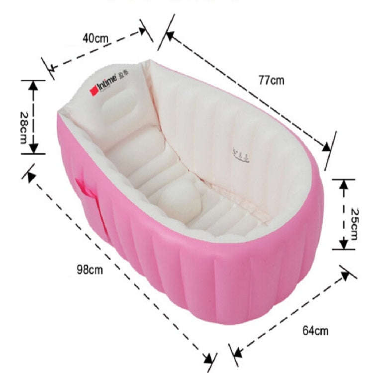 Baby Bath Tub Kids Bathtub Portable Inflatable Cartoon Thickening Washbowl Newborns Keep Warm Swi...