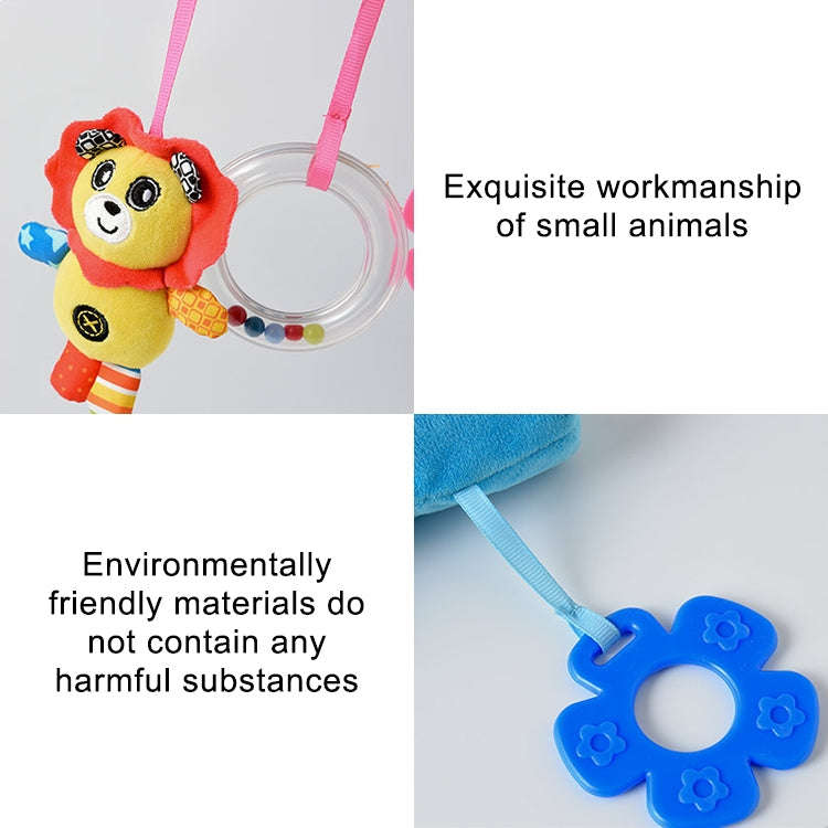 Baby Stroller Cartoon Animal Pendant Cradle Ornament Hanging Rattle(Black And White Panda Bed Han...