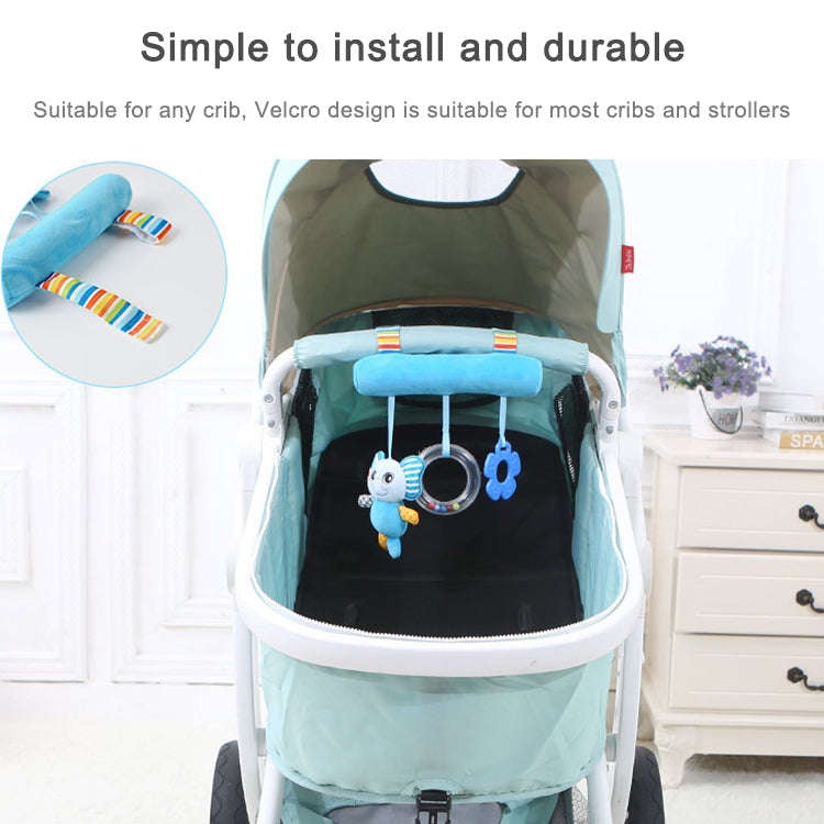 Baby Stroller Cartoon Animal Pendant Cradle Ornament Hanging Rattle(Black And White Panda Bed Han...