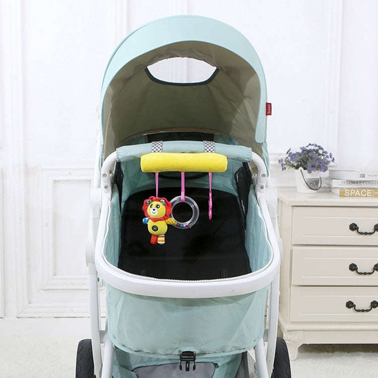 Baby Stroller Cartoon Animal Pendant Cradle Ornament Hanging Rattle( Yellow Lion Bed Hanging)