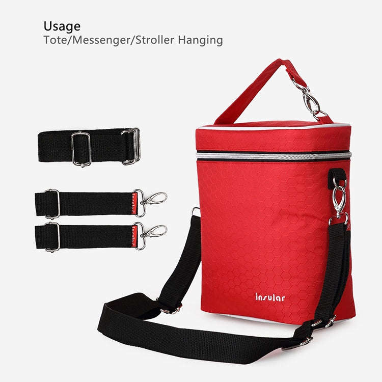 Feeding Bottle Insulation Bags Baby Diaper Stroller Cooler Changing Bags(Ppink)