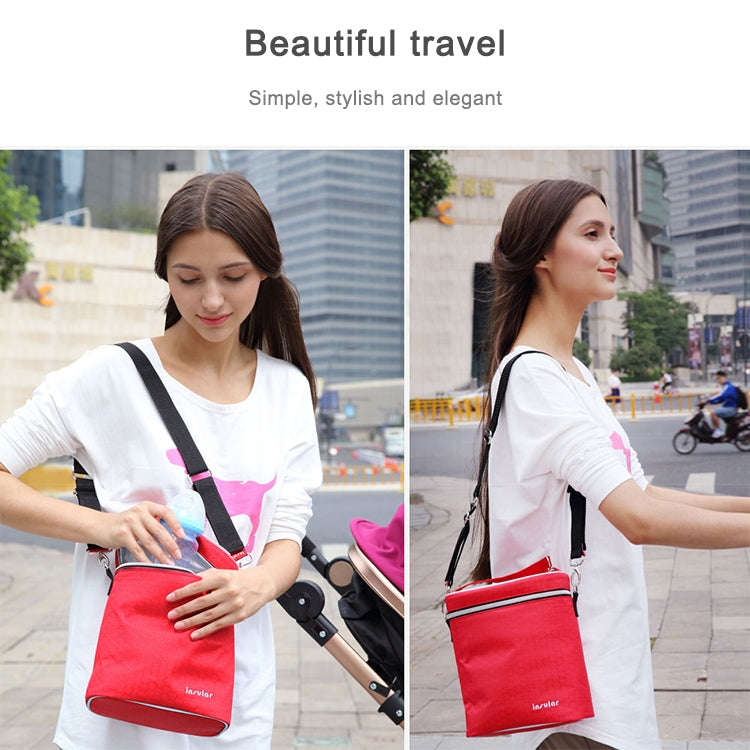 Feeding Bottle Insulation Bags Baby Diaper Stroller Cooler Changing Bags(Ppink)