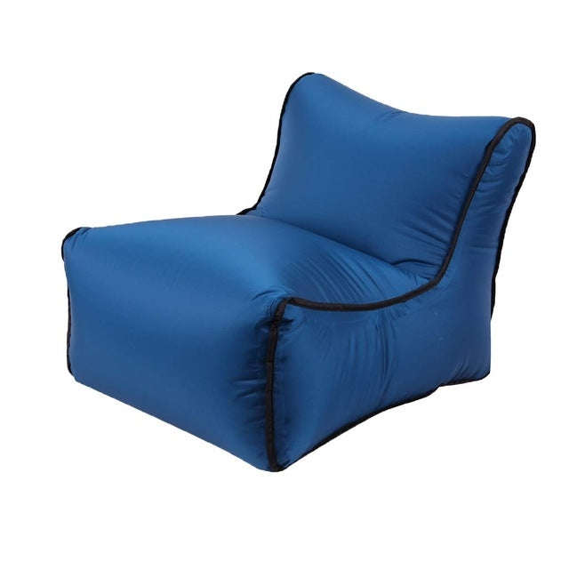 Waterproof Mini Inflatable Baby Seats SofaChair Furniture Bean Bag Seat Cushion(Navy blue seat)