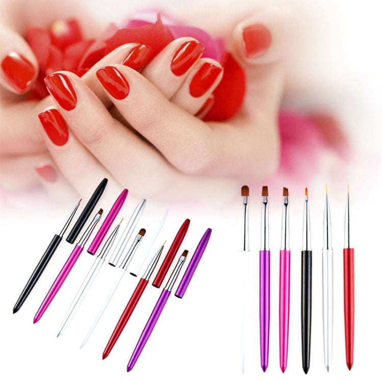 Nail Brush Color Painting Flower Carving Pen Pull Pen Light Therapy Gel Pen Flat Head Pen Nail Pe...