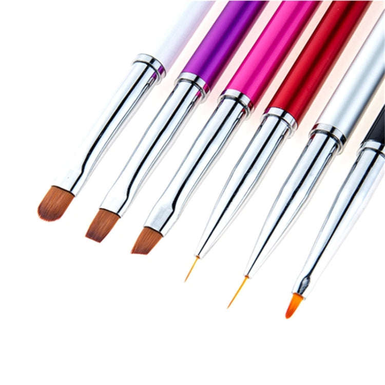 Nail Brush Color Painting Flower Carving Pen Pull Pen Light Therapy Gel Pen Flat Head Pen Nail Pe...